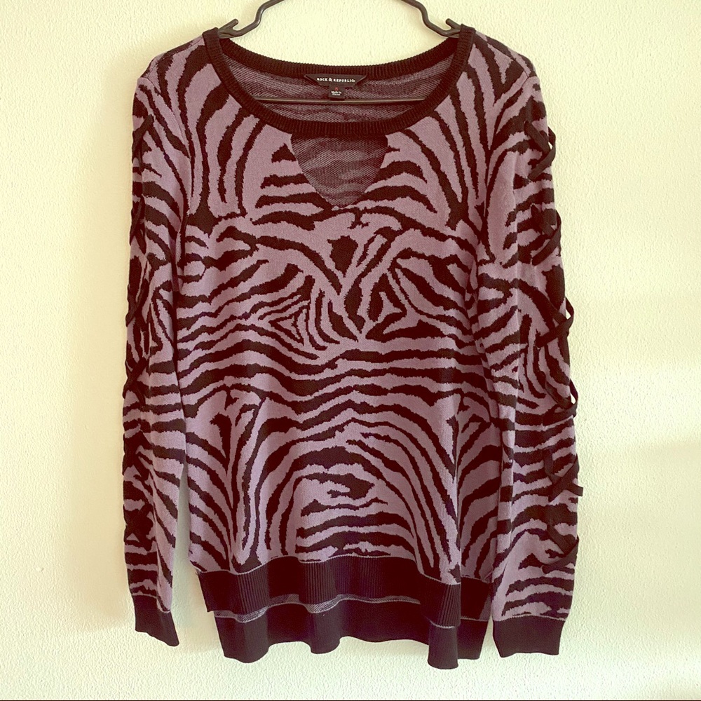 Zebra striped sweater